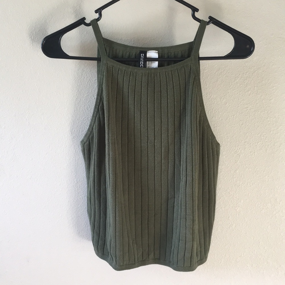 Army Green Halter Top